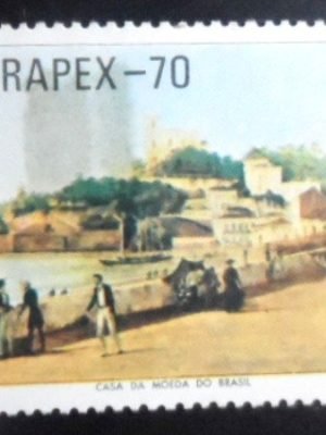 Selo postal do Brasil de 1970 Igreja da Glória N