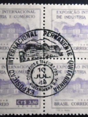 Quadra de selos postais do Brasil de 1948 Quitandinha 3.80 MCC QD QT