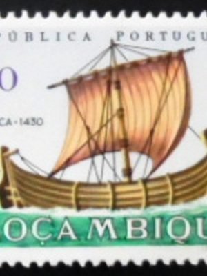 Selo postal de Moçambique de 1963 Fishing boat 1430 M