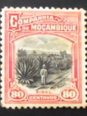 Selo postal da Companhia de Moçambique de 1925 Sisal plantation N