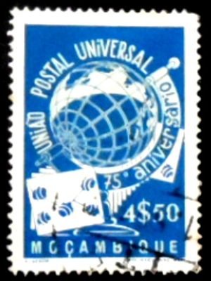 Selo postal de Moçambique de 1949 75 years UPU