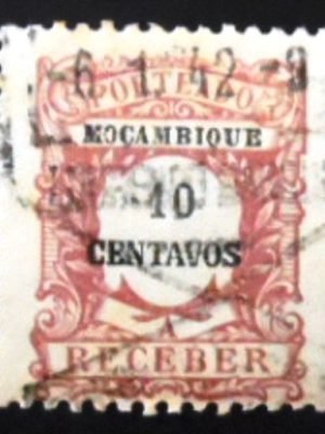 Selo postal de Moçambique de 1917 Postage Due 10 U