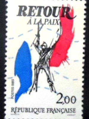 Selo postal da França de 1985 Anniversary of Victory in 1945 U