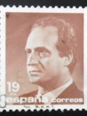 Selo postal da Espanha de 1986 King Juan Carlos I 19 U