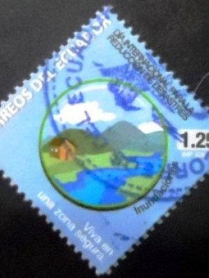Selo postal do Equador de 2011 Floods U