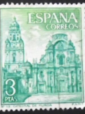 Selo postal da Espanha de 1969 Cathedral of Santa Maria U