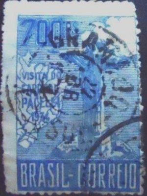 Selo postal da Espanha de 1948 Aesculapius and Cross of Lorraine U 10