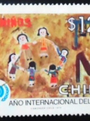Selo postal do Chile de 1979 Corro U