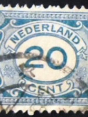 Selo postal da Holanda de 1921 Cijfer type Vürtheim 20 U