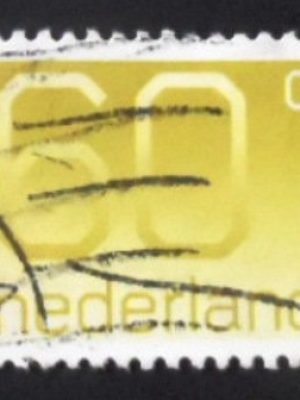 Selo postal da Holanda de 1981 Numeral 60 U