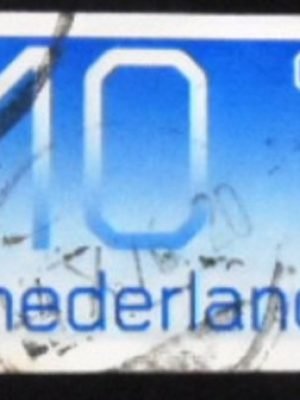 Selo postal da Holanda de 1976 Numeral 10 U