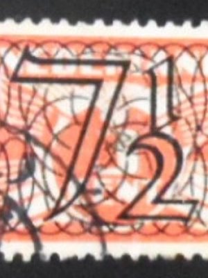 Selo postal da Holanda de 1940 Cijfer type Guilloche 7½ U