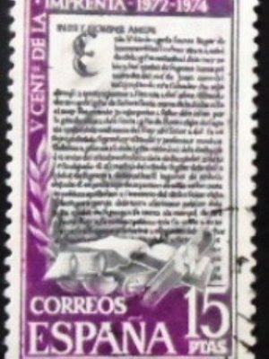 Selo postal da Espanha de 1973 Title page of Los Sinodales U