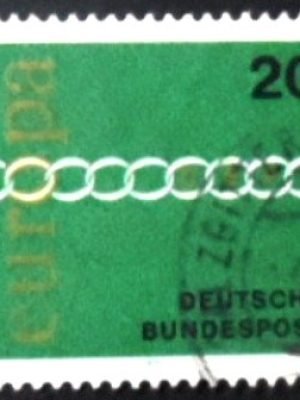 Selo postal da Alemanha de 1971 Brotherhood and cooperation 20 U