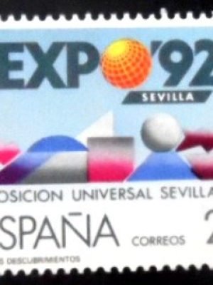 Selo postal da Espanha de 1987 Expo Sevilla 92 20 M