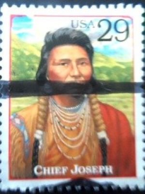 Selo postal dos Estados Unidos de 1994 Chief Joseph U