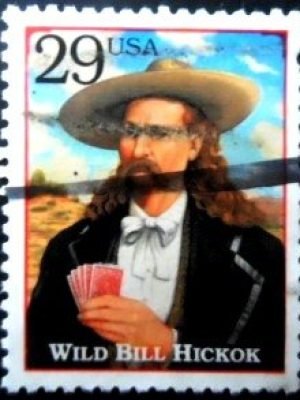 Selo postal dos Estados Unidos de 1994 Wild Bill Hickok U