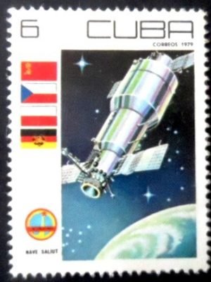 Selo postal de Cuba de 1979 Cosmonautics Day U