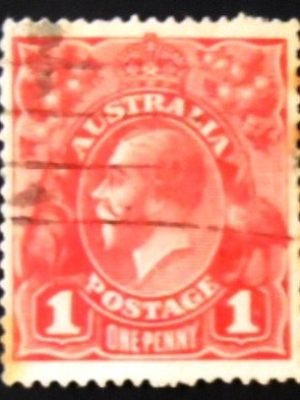 Selo postal da Austrália de King George V 10 U