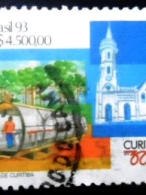 Selo postal do Brasil de 1993 Curitiba U