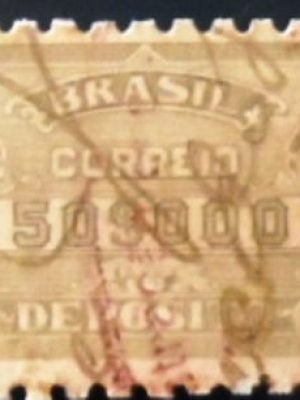 Selo postal do Brasil de 1935 Depósito 50$ U
