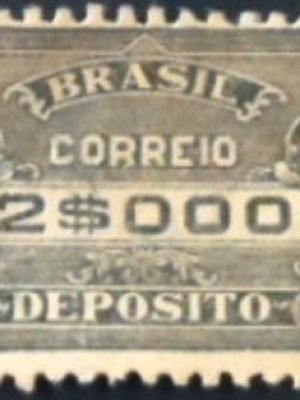 Selo postal do Brasil de 1922 Depósito 2$ U