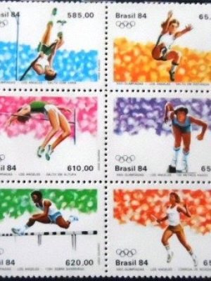 Série de selos do Brasil de 1984 Olimpíadas Los Angeles M SET P2