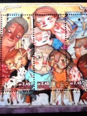 Bloco postal do Brasil de 2023 Famílias M