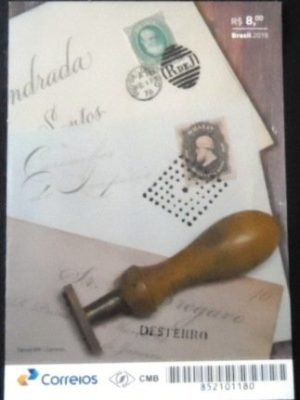 Bloco postal do Brasil de 2019 Carimbos do Império M