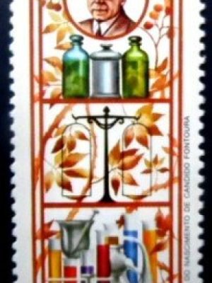 Selo postal do Brasil de 1985 Candido Fontoura N