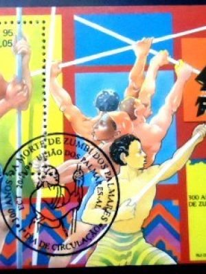 Bloco postal do Brasil de 1995 Zumbi dos Palmares MCC