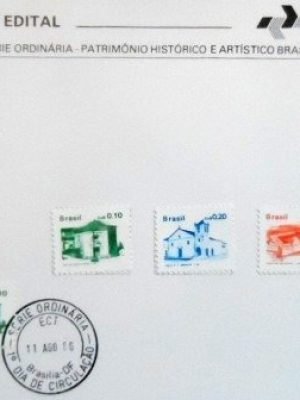 2º Edital de 1986 Patrimônio Histórico e Artístico Brasileiro selado
