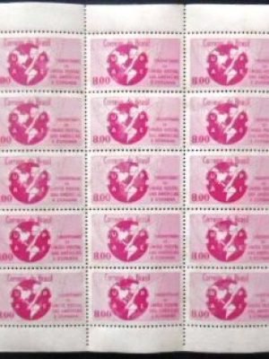 Folha de selos postais do Brasil de 1962 Cinquentenário UPAE N FL