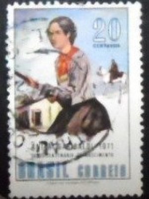 Folha completa de selos postais do Brasil de 1978 Anjo com Lira M FL