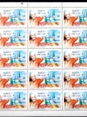 Folha completa de selos do Brasil de 1993 Ulysses Guimarães M FL