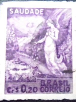 Quadra de selos postais do Brasil de 1978 Anjo com Flauta MCC QD