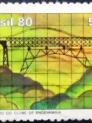 Imagem similar à do selo postal do Brasil de 1980 Clube de Engenharia U