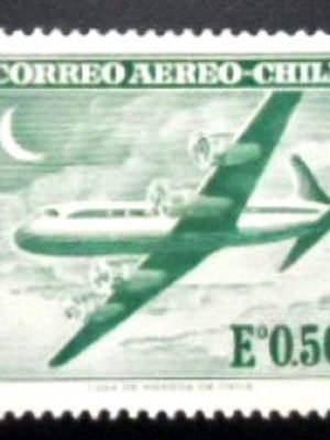 Selo postal do Chile de 1962 Douglas DC6 M