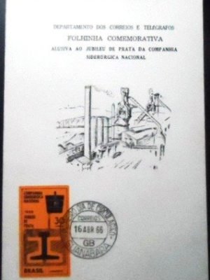 Folhinha Comemorativa nº 26 de 1966 Jubileu de Prata CSN 7558