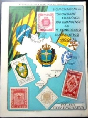 Folhinha Filatélica Autorizada de 1948 V Congresso Eucarístico 669