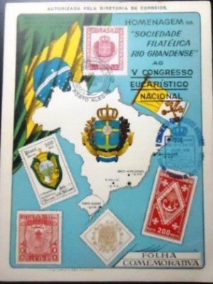 Folhinha Filatélica Autorizada de 1948 V Congresso Eucarístico 2901