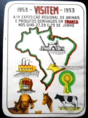 Folhinha Comemorativa de 1953 Exposição Regional de Franca