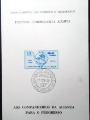 Folhinha Filatélica nº 25 de 1966 Aliança para o Progresso 2835