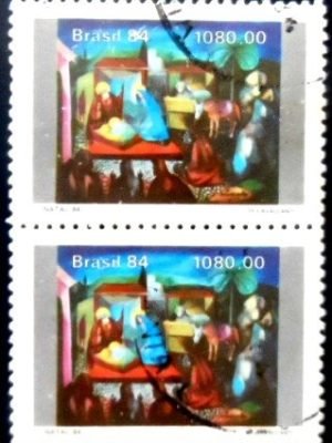 Par de selos postais do Brasil de 1984 Di Cavalcanti U PR