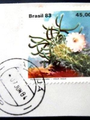 Selo postal do Brasil de 1983 Xique-xique U aruja