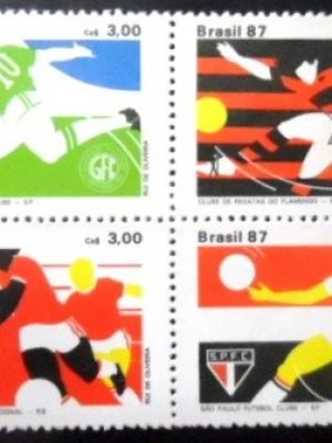 Série de selos postais do Brasil de 1987 Clubes de Futebol 2 M SET