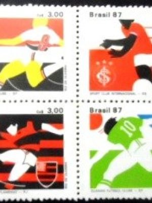 Série de selos postais do Brasil de 1987 Clubes de Futebol 3 N SET