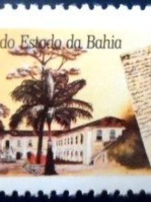 Selo postal do Brasil de 1990 Arquivo Público MCC