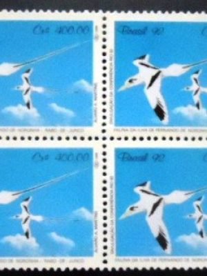 Quadra de selos postais do Brasil de 1992 Golfinho M QD