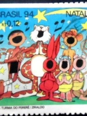 Selo postal do Brasil de 1994 Turma do Pererê U